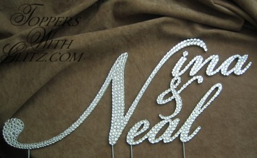Custom signature cake topper